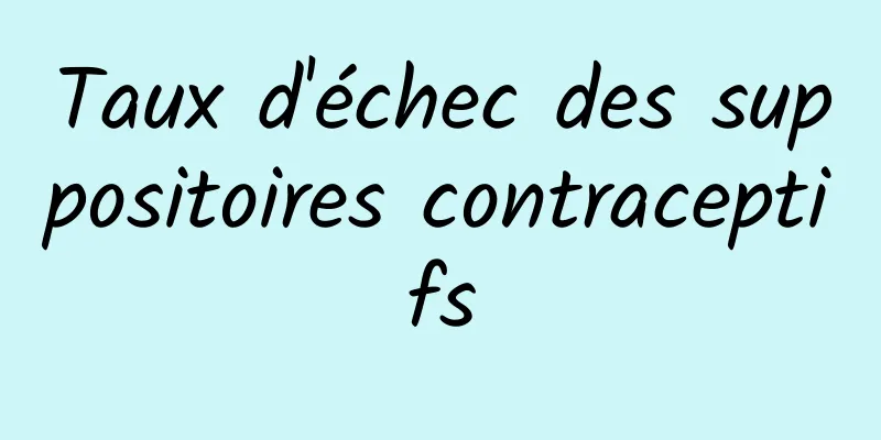 Taux d'échec des suppositoires contraceptifs