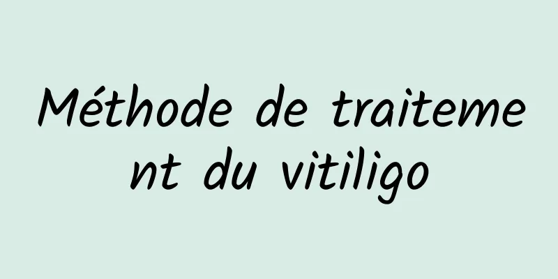 Méthode de traitement du vitiligo