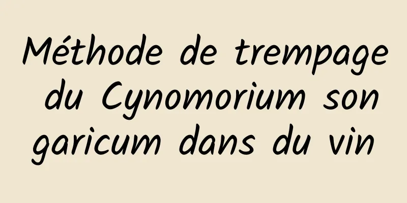 Méthode de trempage du Cynomorium songaricum dans du vin