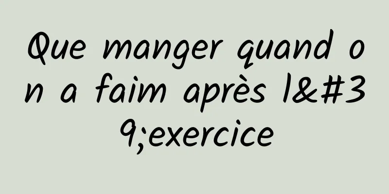 Que manger quand on a faim après l'exercice