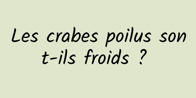 Les crabes poilus sont-ils froids ? 