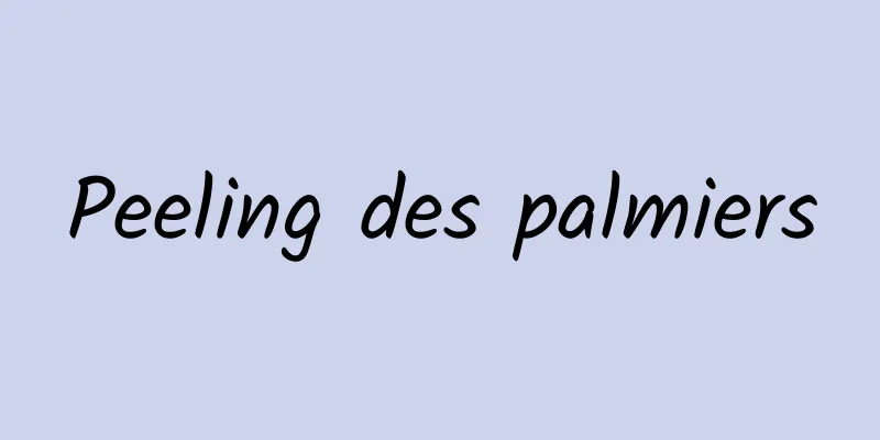 Peeling des palmiers