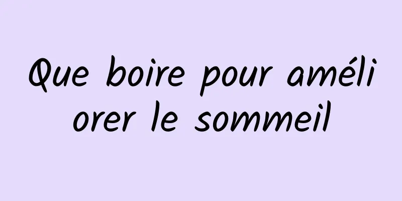 Que boire pour améliorer le sommeil