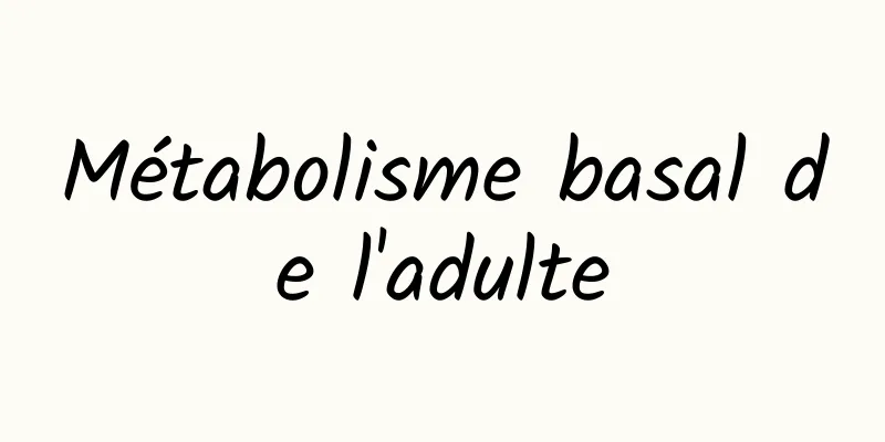 Métabolisme basal de l'adulte