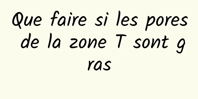 Que faire si les pores de la zone T sont gras