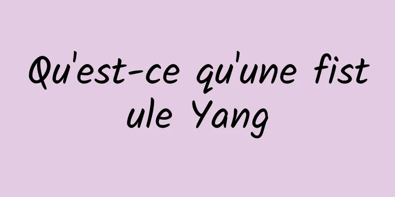 Qu'est-ce qu'une fistule Yang