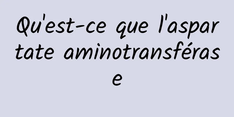 Qu'est-ce que l'aspartate aminotransférase