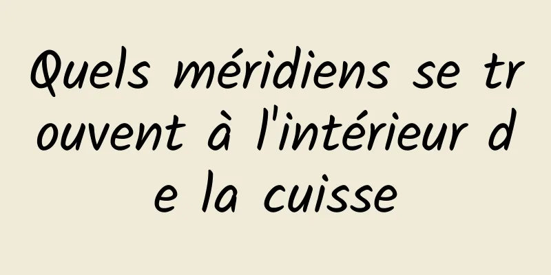 Quels méridiens se trouvent à l'intérieur de la cuisse