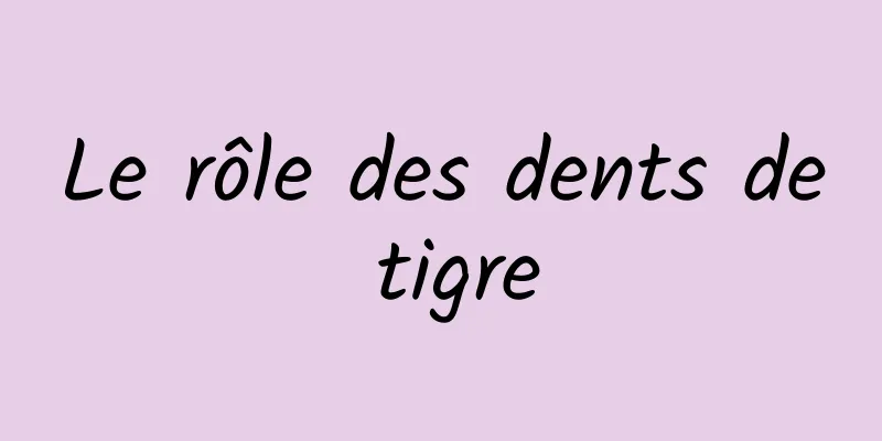 Le rôle des dents de tigre