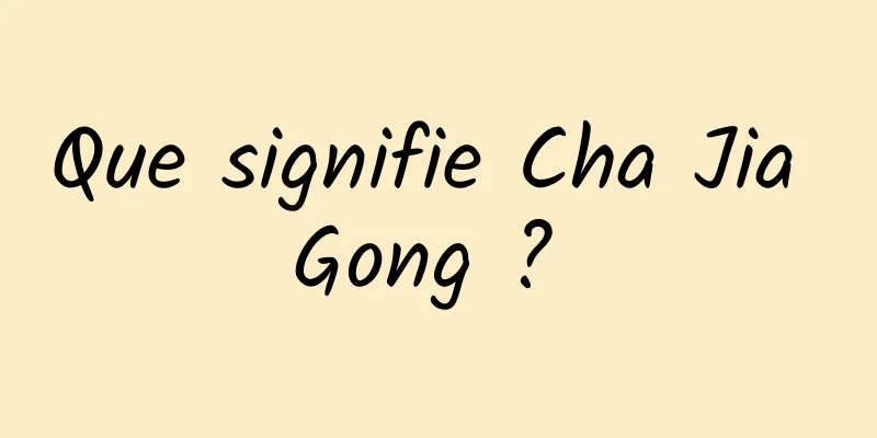 Que signifie Cha Jia Gong ? 