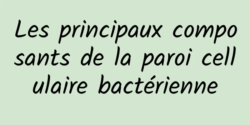 Les principaux composants de la paroi cellulaire bactérienne