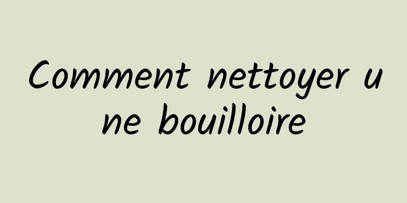 Comment nettoyer une bouilloire