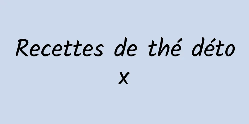 Recettes de thé détox