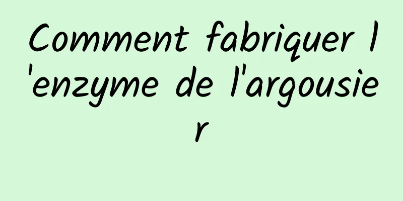 Comment fabriquer l'enzyme de l'argousier