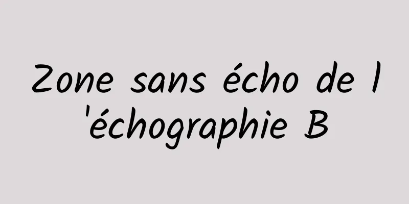 Zone sans écho de l'échographie B