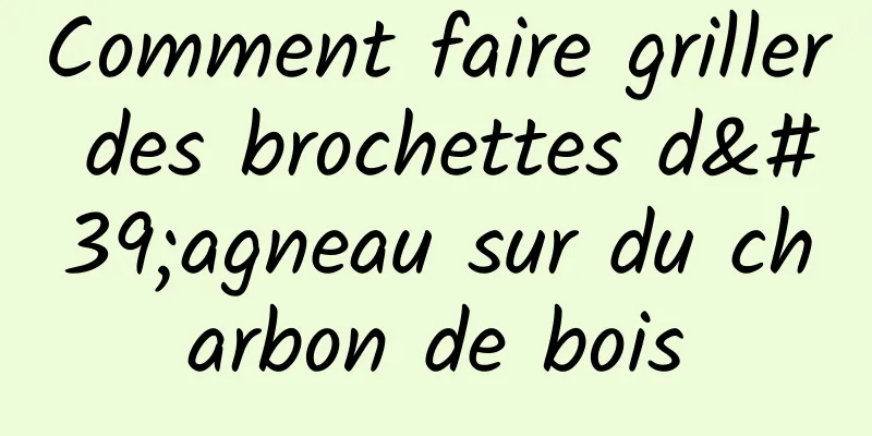 Comment faire griller des brochettes d'agneau sur du charbon de bois