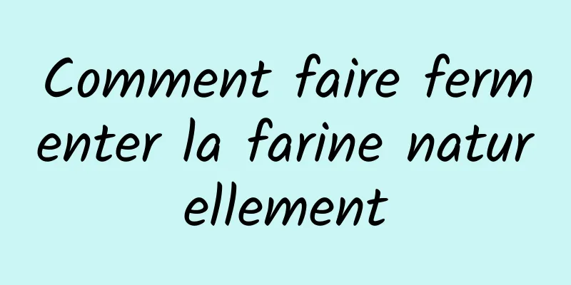 Comment faire fermenter la farine naturellement