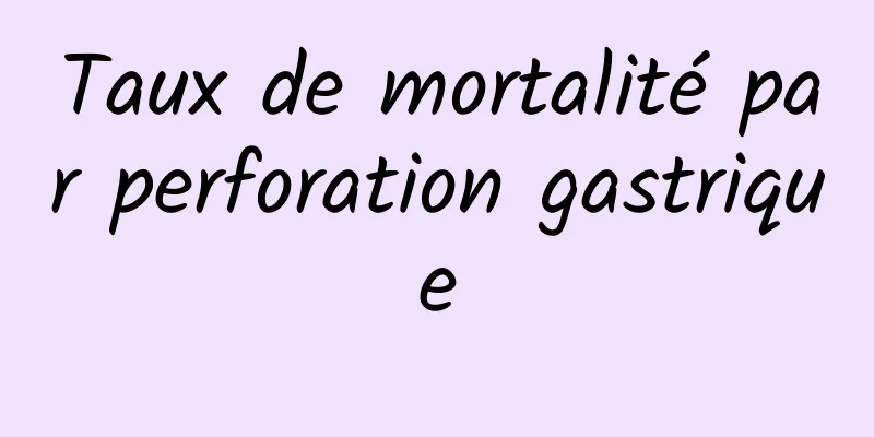 Taux de mortalité par perforation gastrique