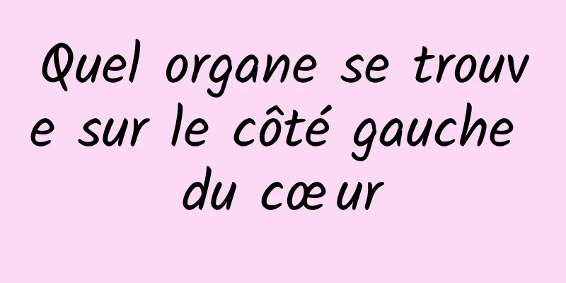 Quel organe se trouve sur le côté gauche du cœur