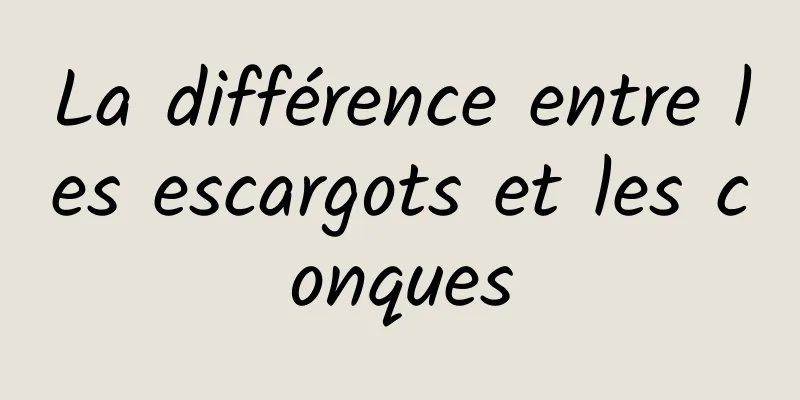 La différence entre les escargots et les conques