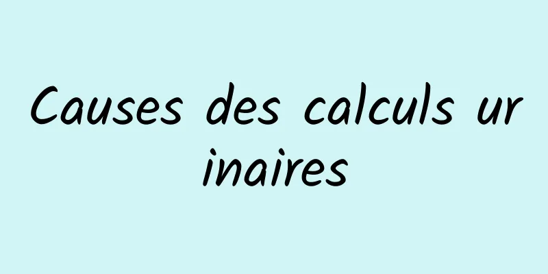 Causes des calculs urinaires