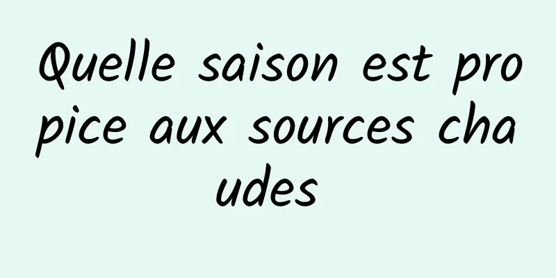 Quelle saison est propice aux sources chaudes 