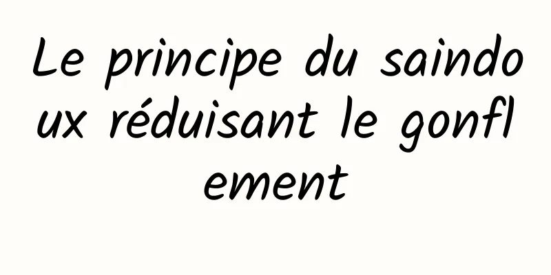 Le principe du saindoux réduisant le gonflement