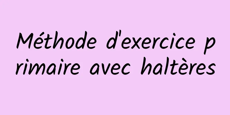 Méthode d'exercice primaire avec haltères