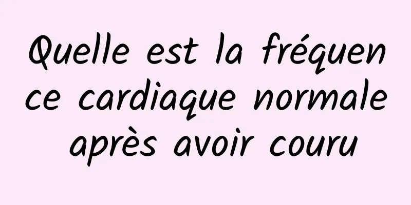 Quelle est la fréquence cardiaque normale après avoir couru