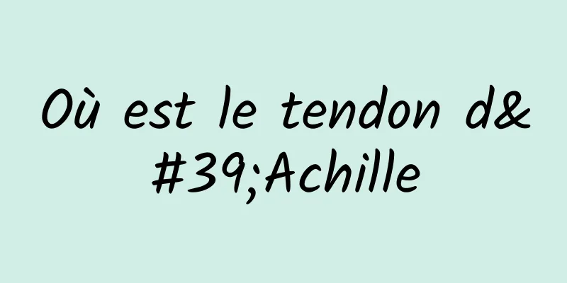 Où est le tendon d'Achille