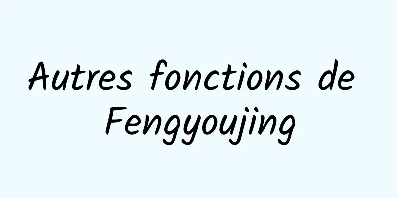 Autres fonctions de Fengyoujing