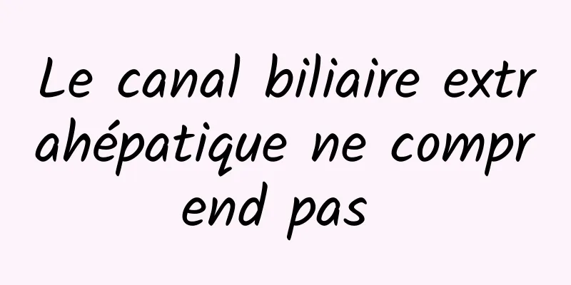 Le canal biliaire extrahépatique ne comprend pas 