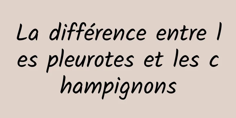 La différence entre les pleurotes et les champignons