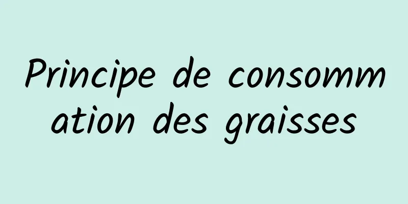 Principe de consommation des graisses