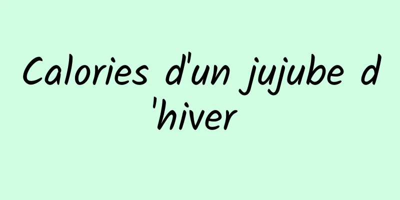 Calories d'un jujube d'hiver 