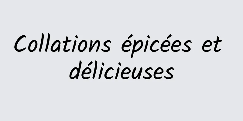 Collations épicées et délicieuses