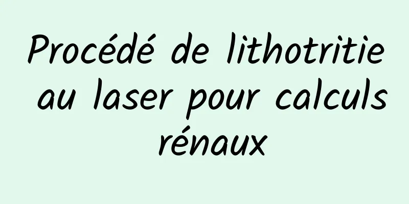 Procédé de lithotritie au laser pour calculs rénaux