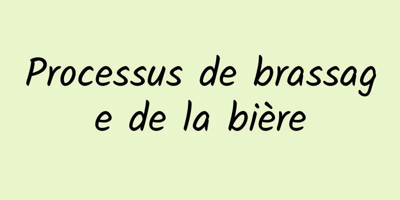 Processus de brassage de la bière