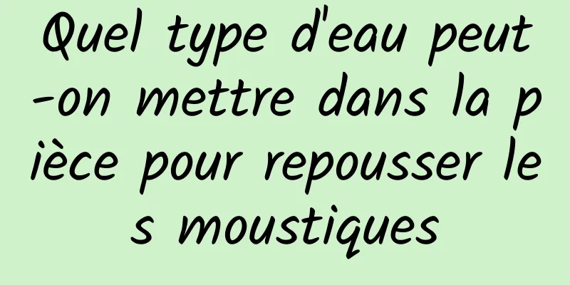 Quel type d'eau peut-on mettre dans la pièce pour repousser les moustiques