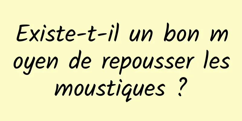 Existe-t-il un bon moyen de repousser les moustiques ? 