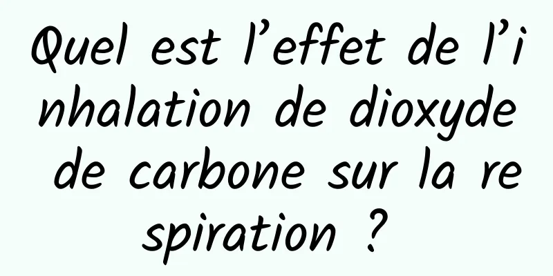 Quel est l’effet de l’inhalation de dioxyde de carbone sur la respiration ? 