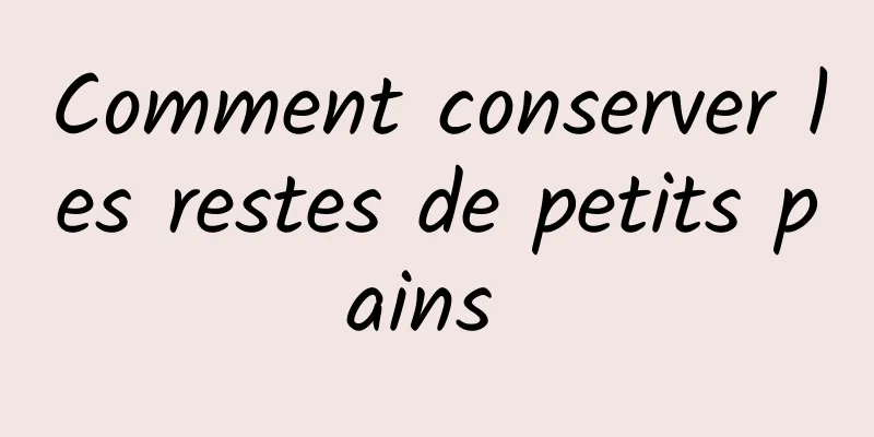 Comment conserver les restes de petits pains 