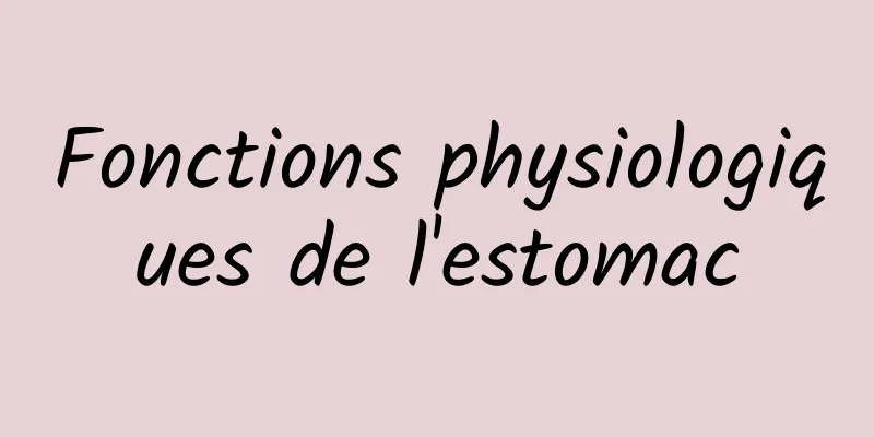 Fonctions physiologiques de l'estomac