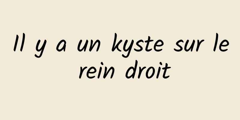 Il y a un kyste sur le rein droit