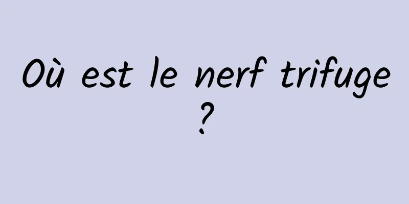 Où est le nerf trifuge ? 