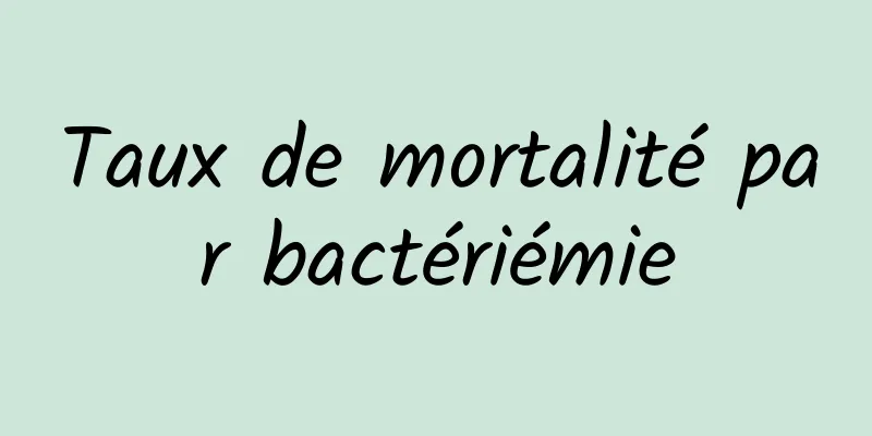 Taux de mortalité par bactériémie