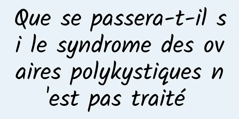 Que se passera-t-il si le syndrome des ovaires polykystiques n'est pas traité 