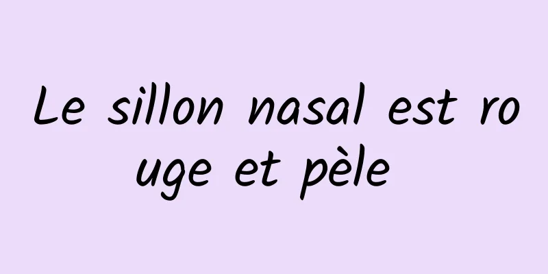 Le sillon nasal est rouge et pèle 