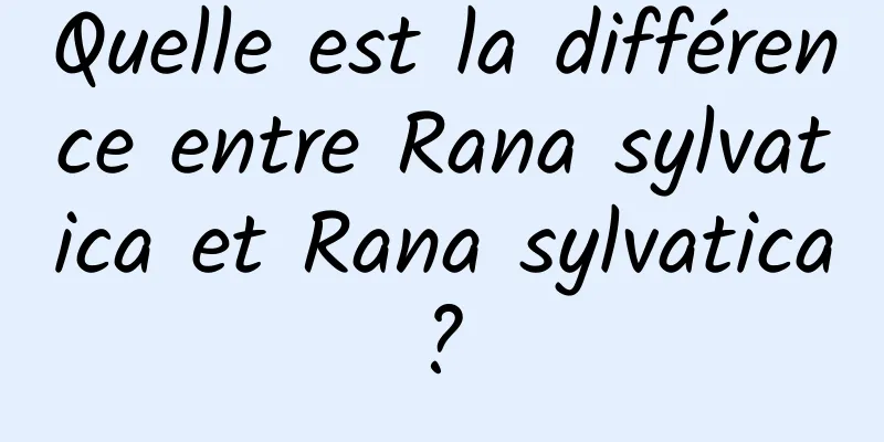 Quelle est la différence entre Rana sylvatica et Rana sylvatica ? 