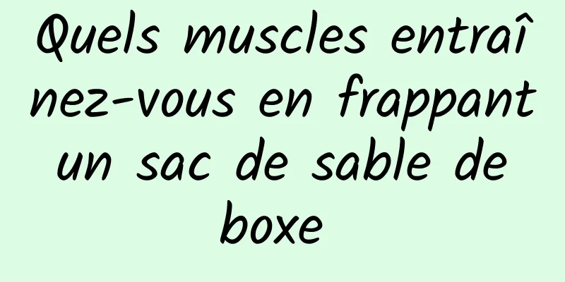 Quels muscles entraînez-vous en frappant un sac de sable de boxe 